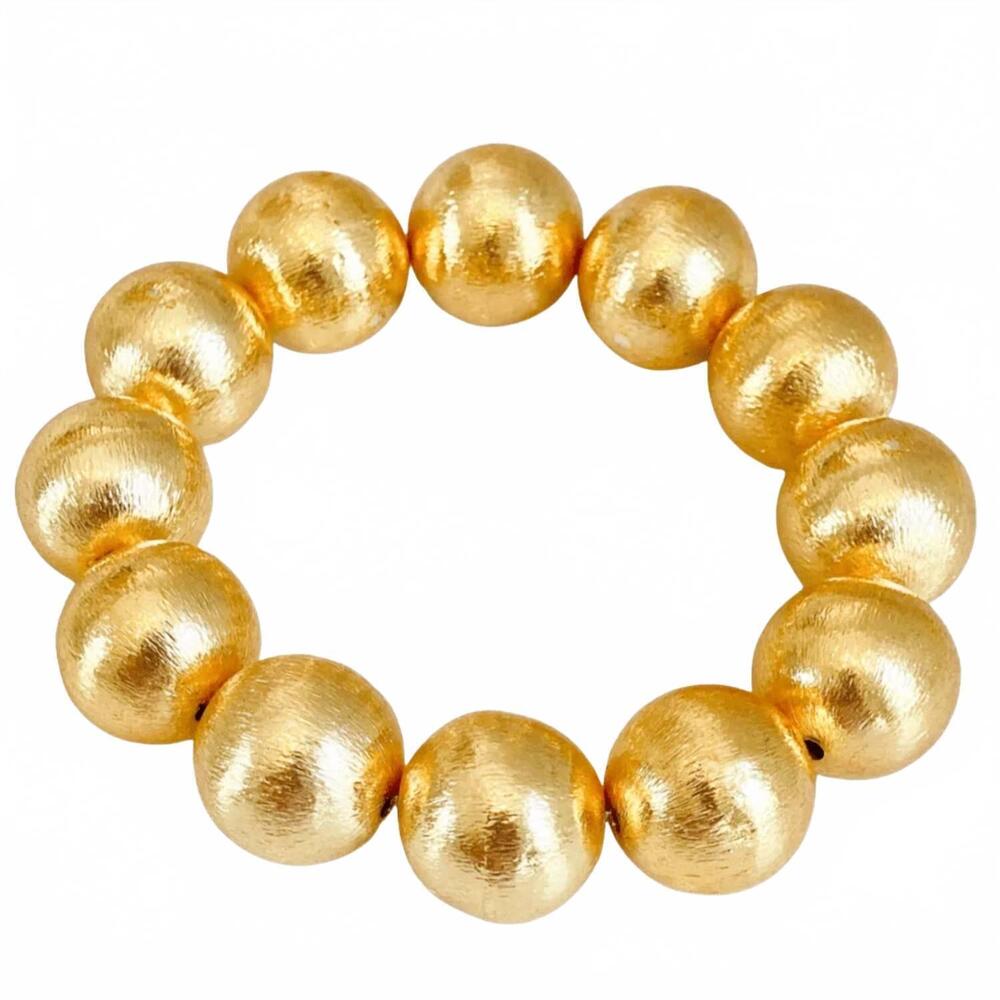 NEW GABY & GRACE women's candace large beaded bracelet in gold